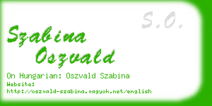 szabina oszvald business card